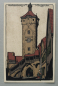 Preview: AK Rothenburg ob der Tauber / 1920-1940 / Litho Lithographie / Monogramm SW / Künstler Stein Zeichnung / Klingentor